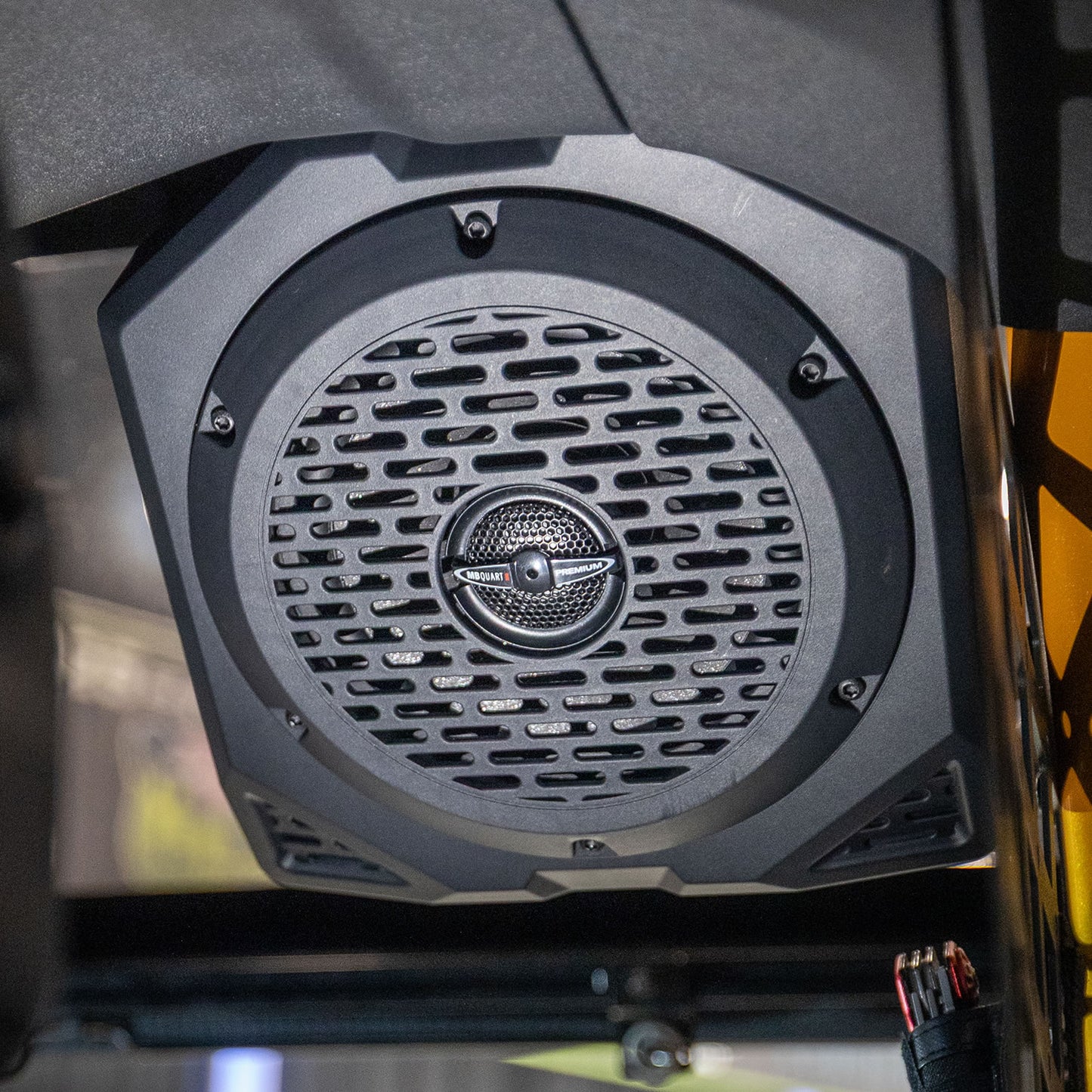 BC1-116 6.5 Inch Ford® Bronco Tuned Rear Coaxial Speakers Upgrade - bronco speaker pod installed