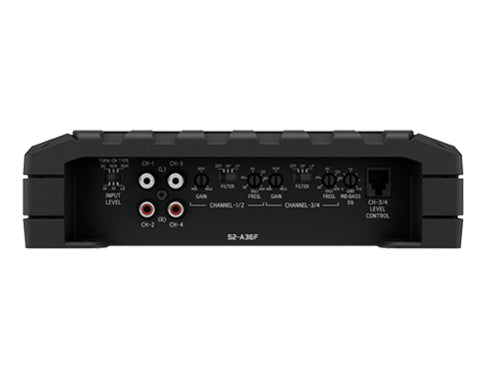 Alpine S2-A36F 4-Channel Hi-Res Class D Car Amplifier – 180W Bridged Power