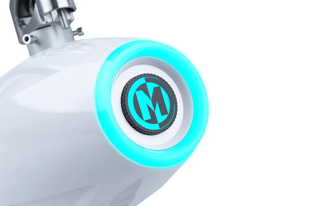 Memphis MM84TW Pair 8" WB Speaker with 3 Tweeter HF Array 200W (White)