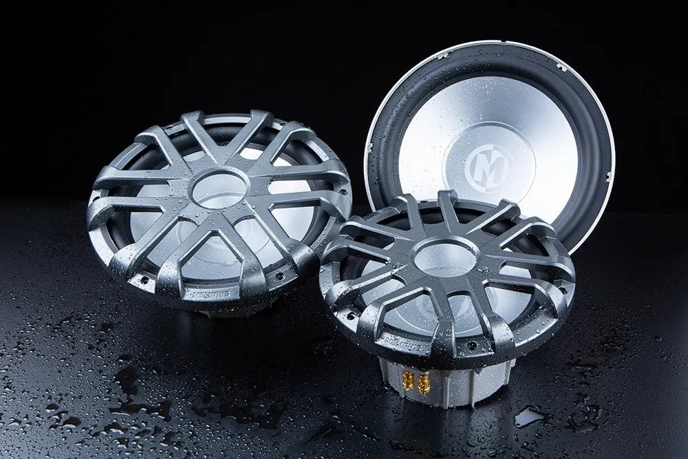 Memphis MM1024 10" Marine Woofer, 300W 2 or 4 Ohm with LED and Grey Grille