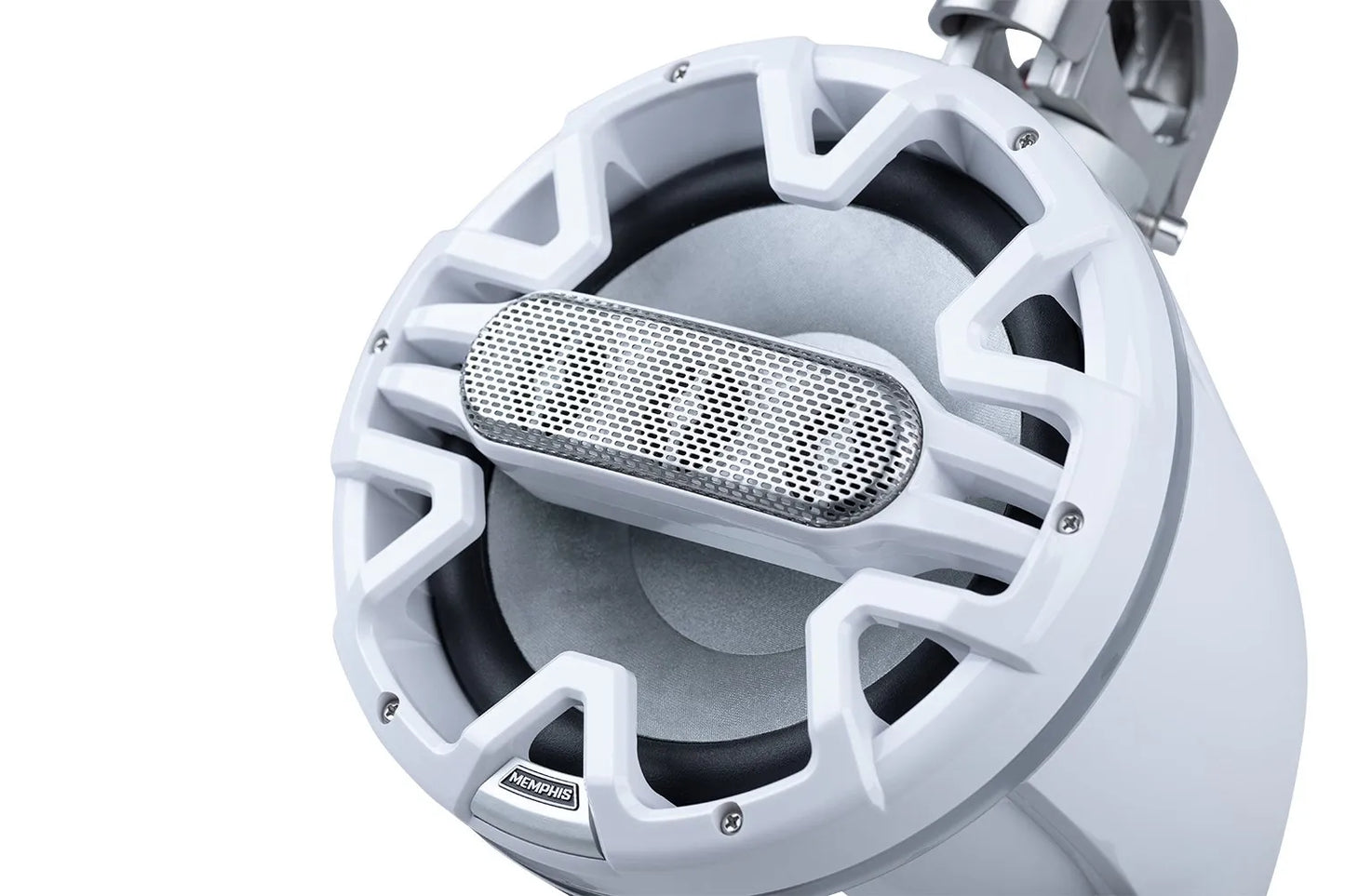Memphis MM84TW Pair 8" WB Speaker with 3 Tweeter HF Array 200W (White)