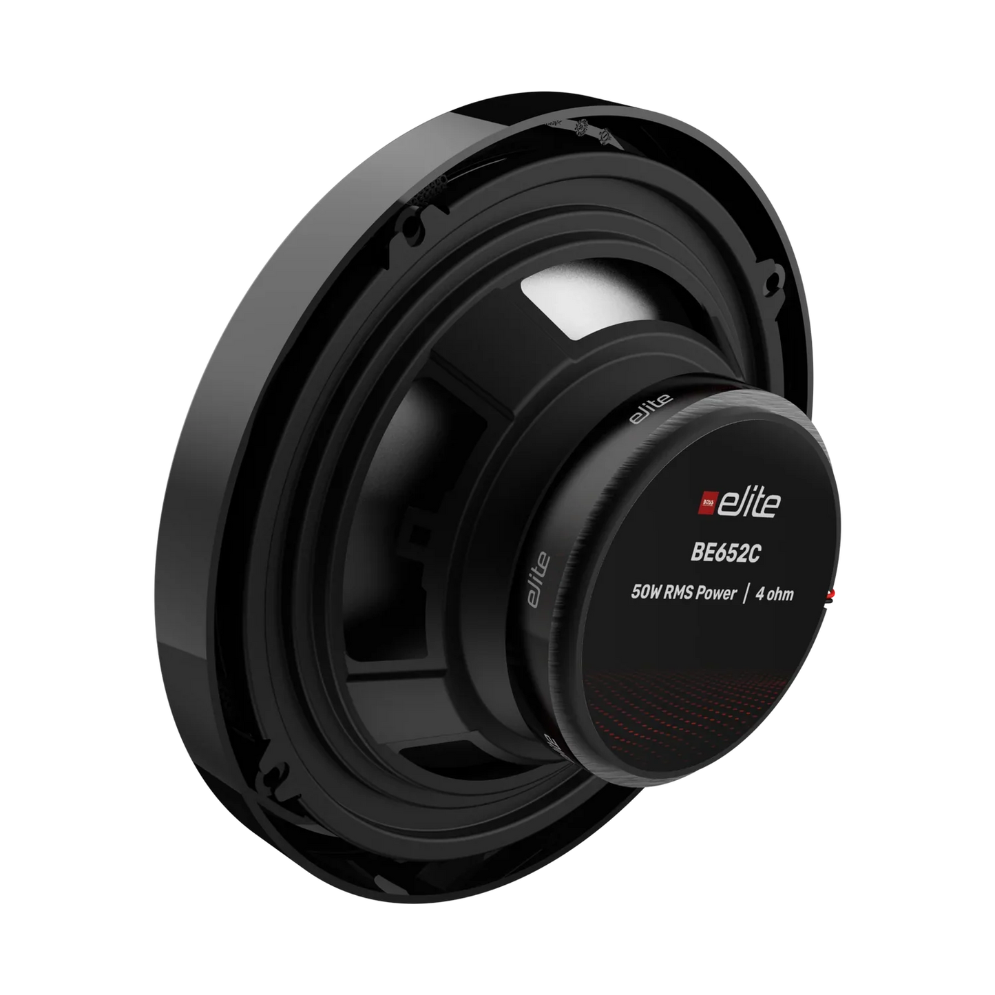 Elite BE652C 6.5" 2- Way Coaxial Speaker System, Rubber Surround, Paper Cone, Stamped Steel Basket, 1.1" (28 mm) Tweeter, Power Handling: 50W RMS