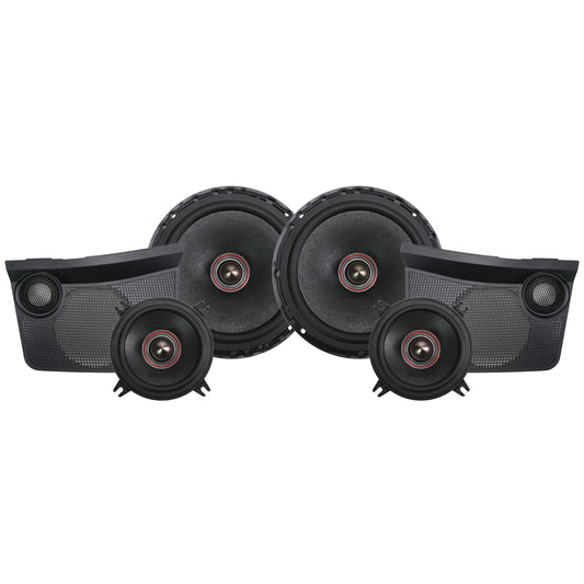 BS1-316 6.5 + 4 Inch Ford® Bronco Tuned Front Dash 3-Way Component Speakers Upgrade - complete ford bronco sound system