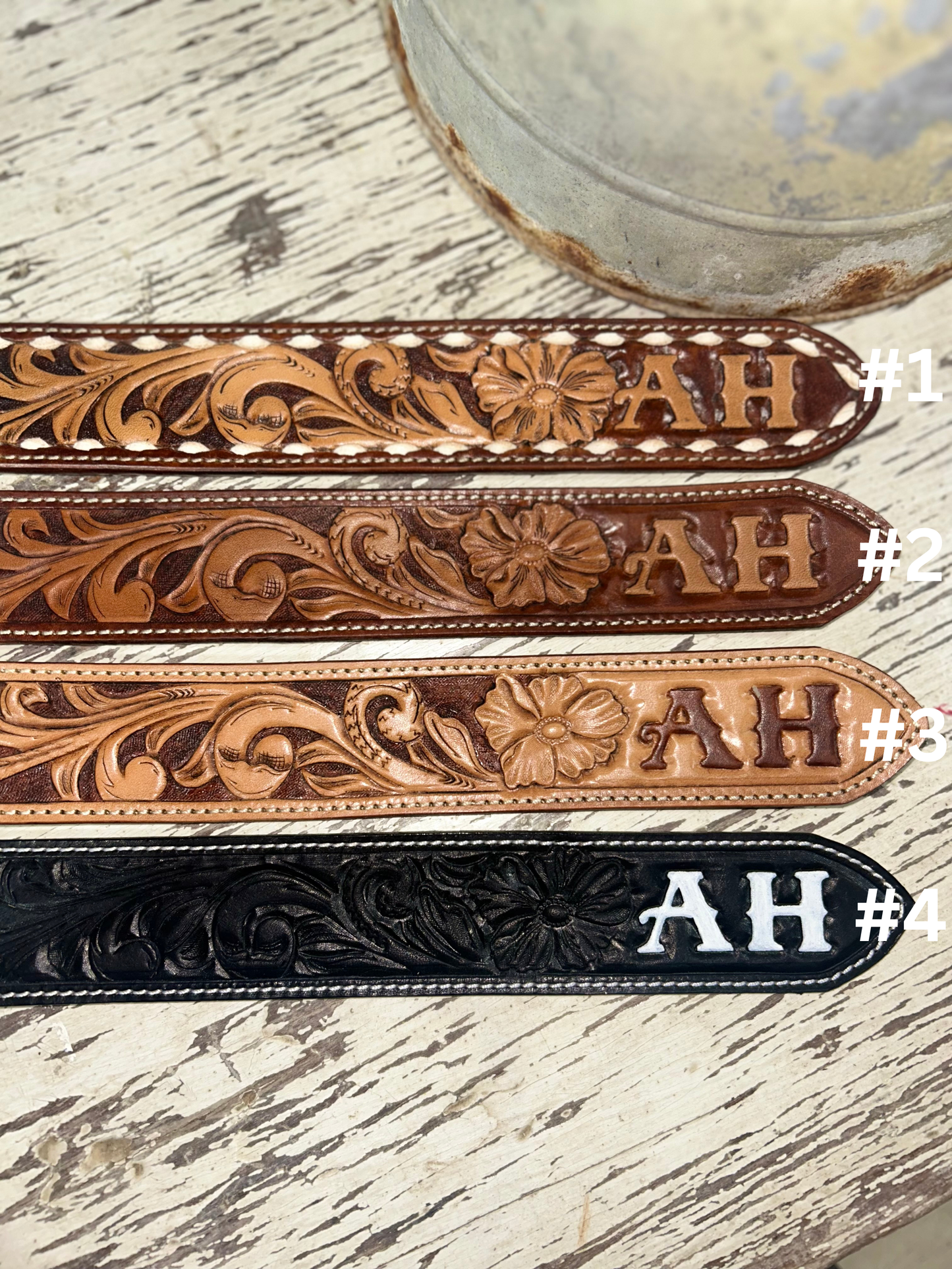 Custom Hand-Tooled Leather Belt – Personalized Genuine Leather, Durable & Stylish