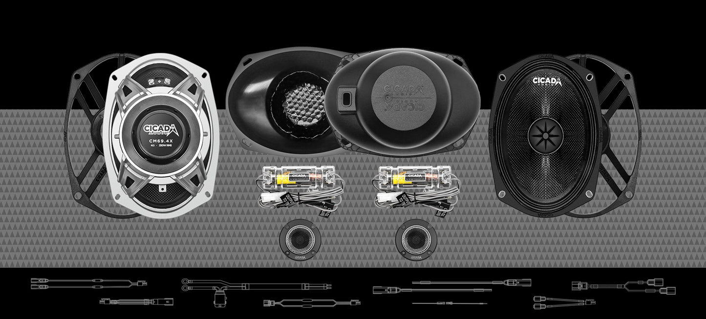 Cicada CXK69.4 6X9-INCH MID-BASS COMPONENT SPEAKER KIT – 4Ω