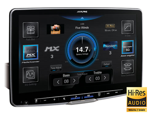 Alpine iLX-F511 11" Floating HD Touchscreen Receiver – Wireless CarPlay & Android Auto