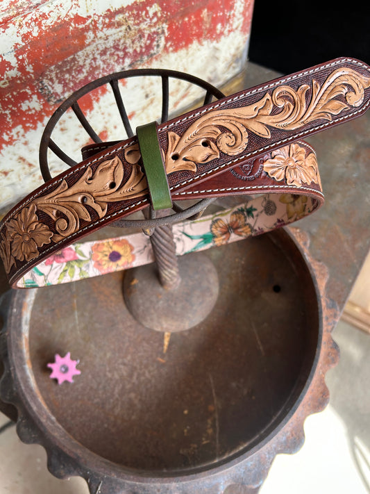 Custom Hand-Tooled Leather Belt – Personalized Genuine Leather, Durable & Stylish