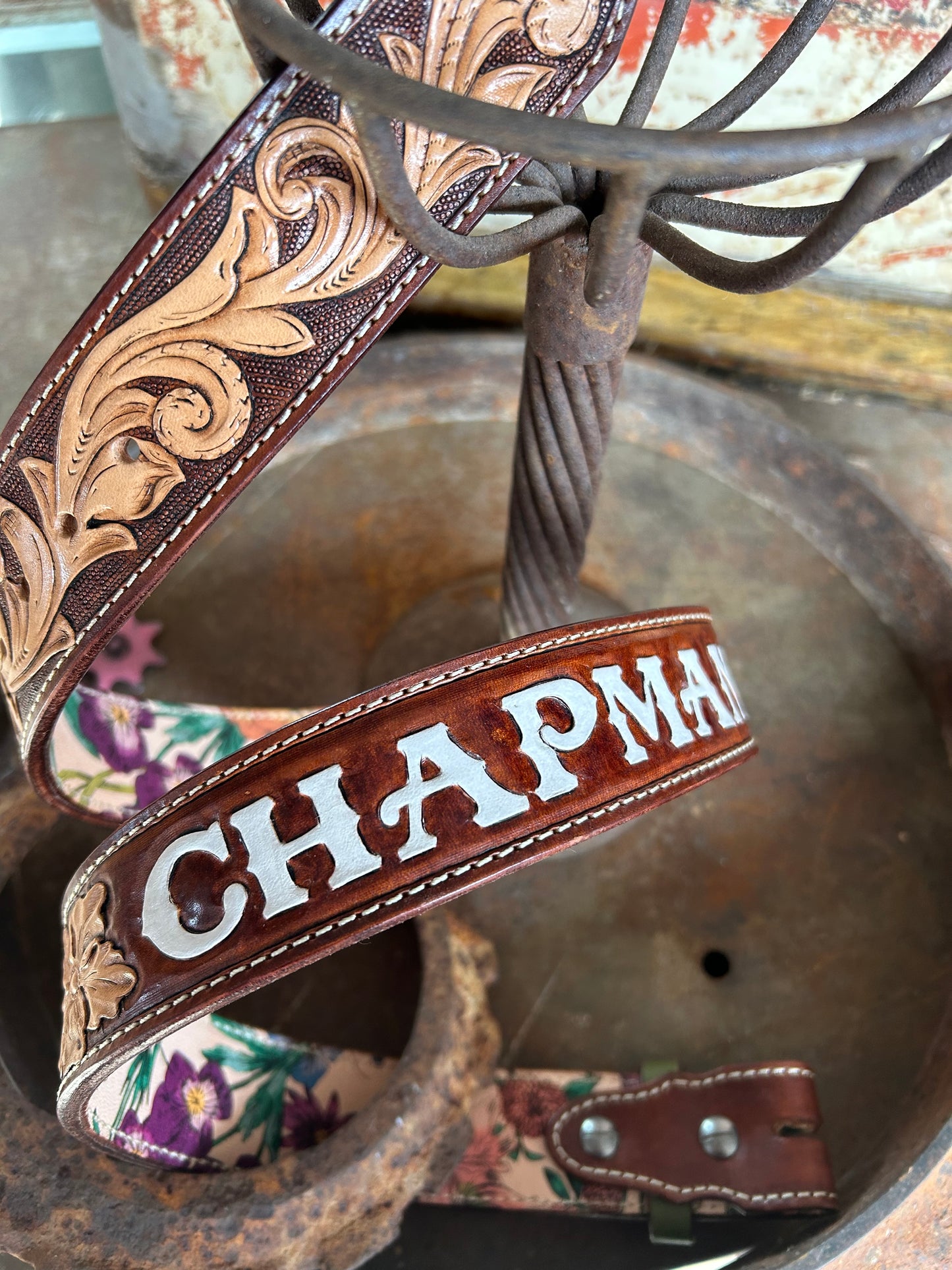 Custom Hand-Tooled Leather Belt – Personalized Genuine Leather, Durable & Stylish