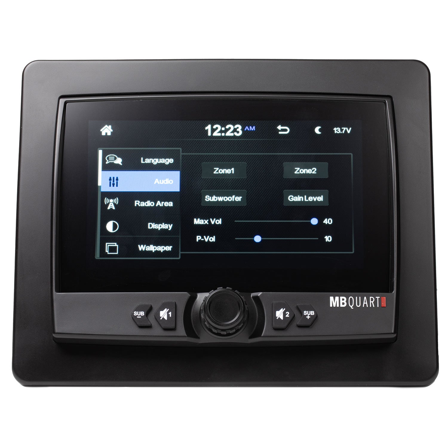 MB Quart GMR-7V1.2 7" Waterproof Touchscreen Source Unit with Wireless Apple CarPlay & Android Auto