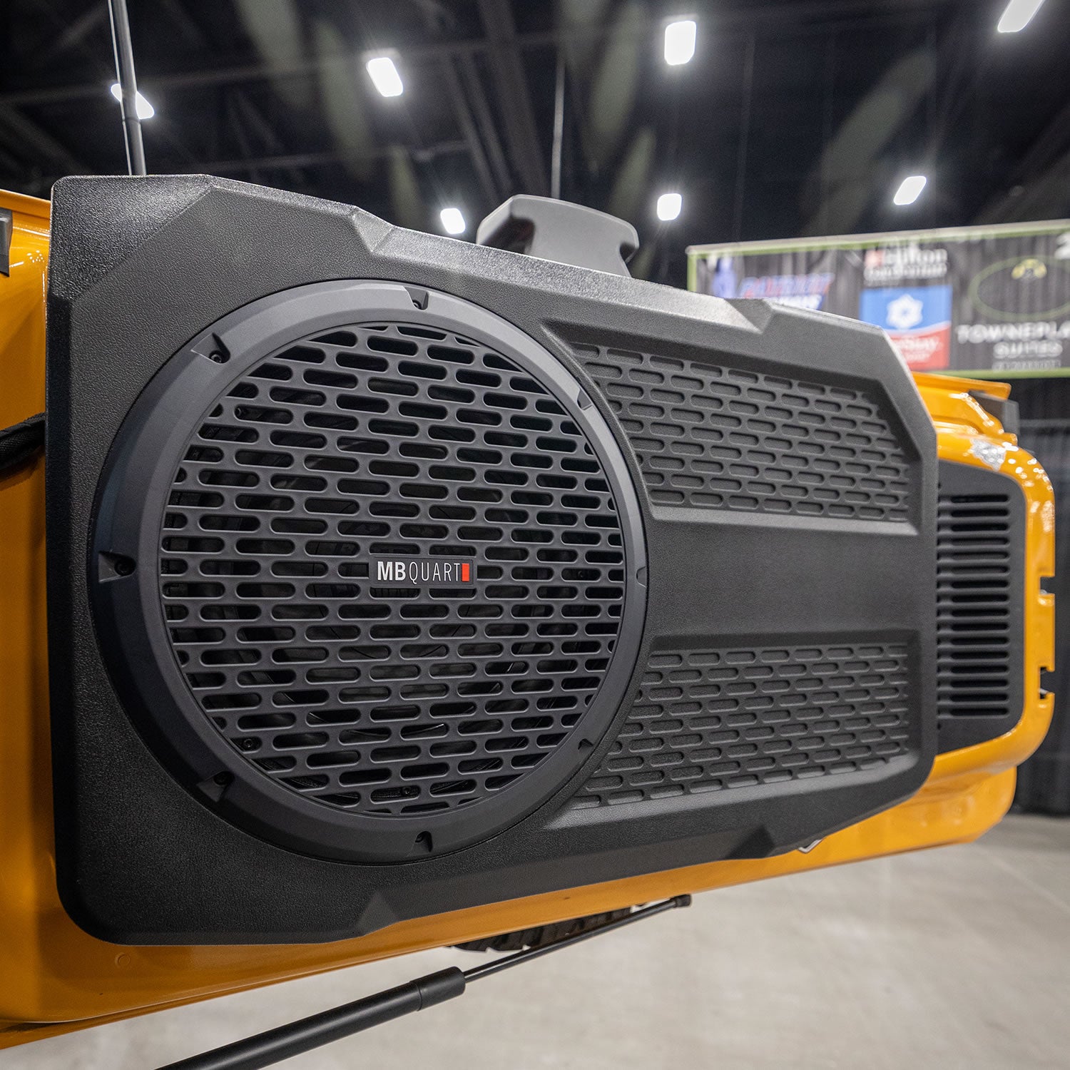 MBQBRO-302 Ford® Bronco Tuned 400 Watt Tailgate Subwoofer System - ford bronco tailgate speaker enclosure - installed