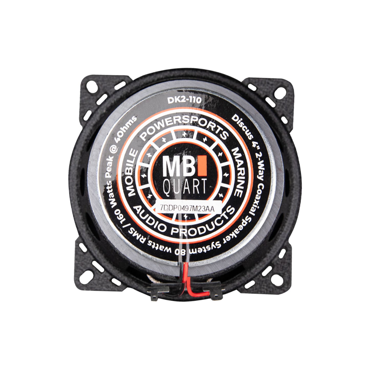 MB Quart DK2-110 4" Discus 2-Way Coaxial Car Speakers - magnet view