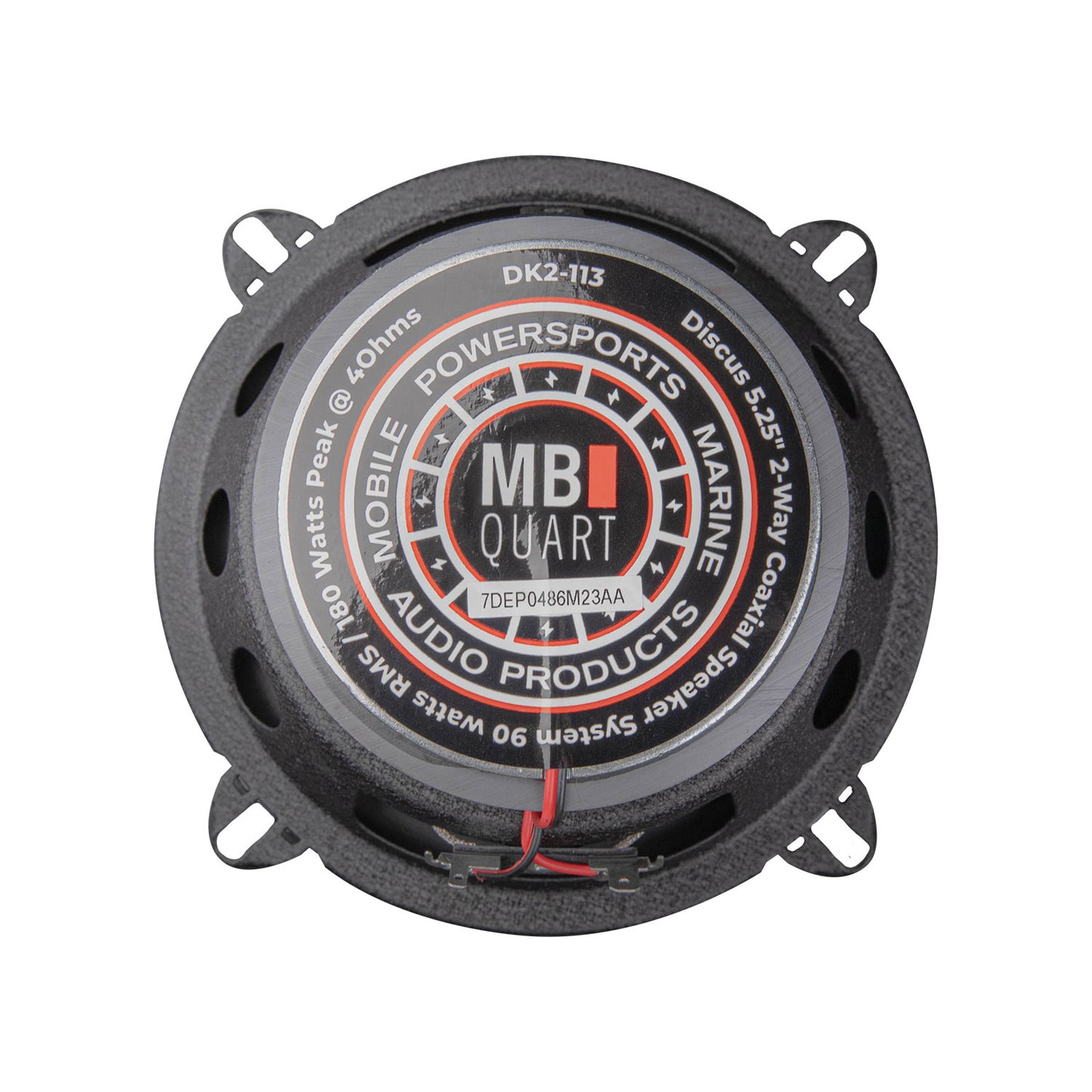 MB Quart DK2-113 5.25" Discus 2-Way Coaxial Car Speakers - magnet view