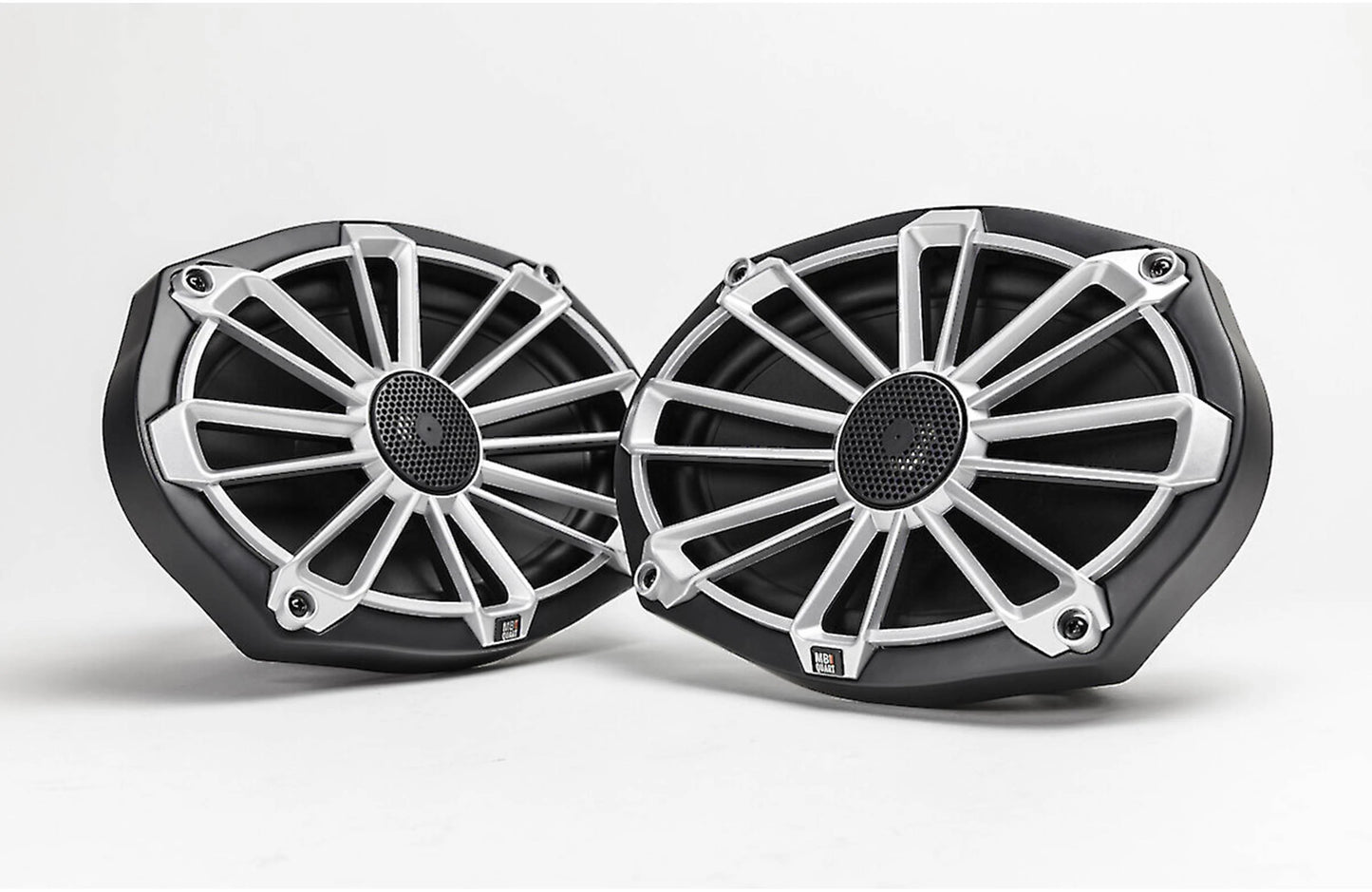 MB Quart NP1-169 6x9" Marine Speakers (Pair) – IP67 Waterproof, Titanium Tweeters, 70W RMS w/ Multi Grilles