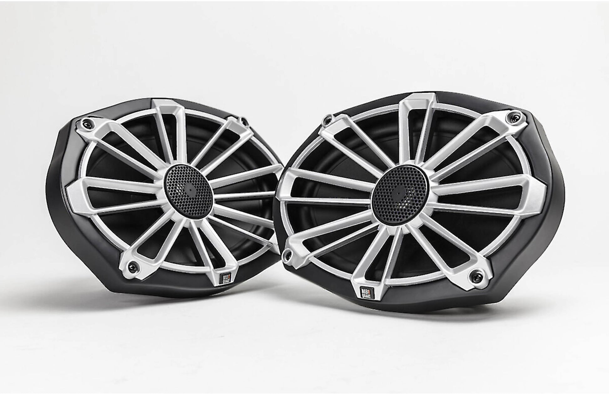 MB Quart NP1-169 6x9" Marine Speakers (Pair) – IP67 Waterproof, Titanium Tweeters, 70W RMS w/ Multi Grilles