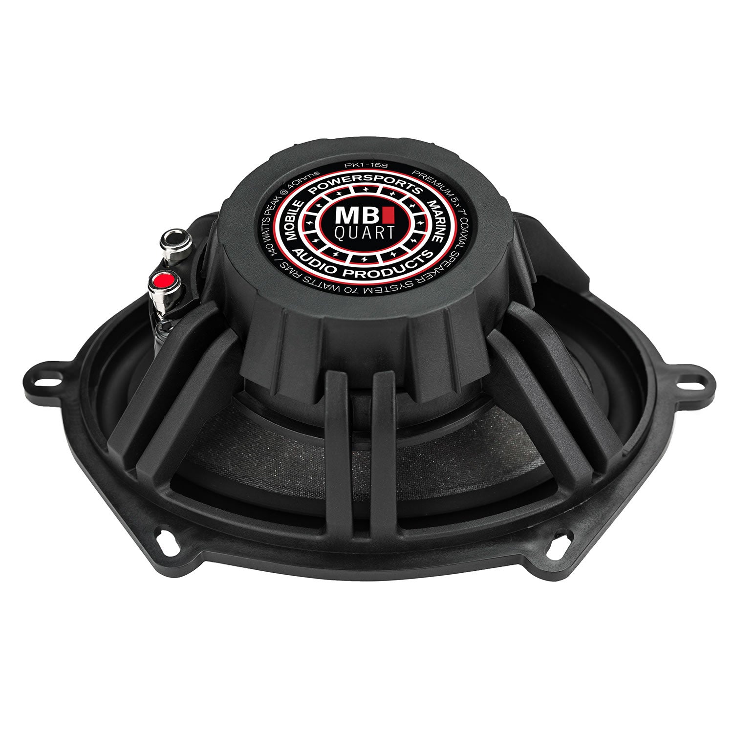 MB Quart PK1-168 5×7 / 6×8 Premium 2-Way Coaxial Car Speakers - MB Quart Speakers - Magnet/basket view