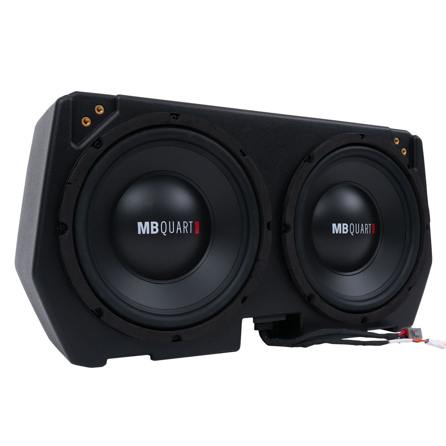 MBQD-SUBA-1 Can-Am Defender Tuned Subwoofer Kit MB Quart Angle of box
