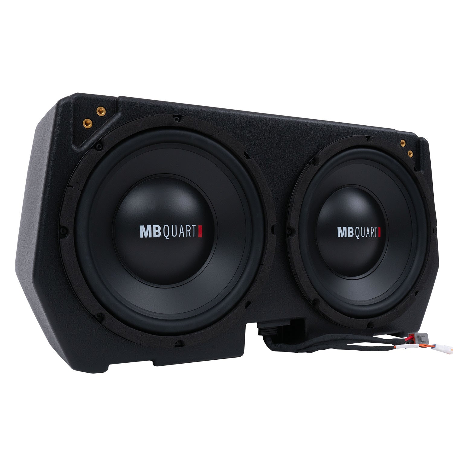 MBQD-SUBA-1 Can-Am Defender Tuned Subwoofer Kit MB Quart Angle of box