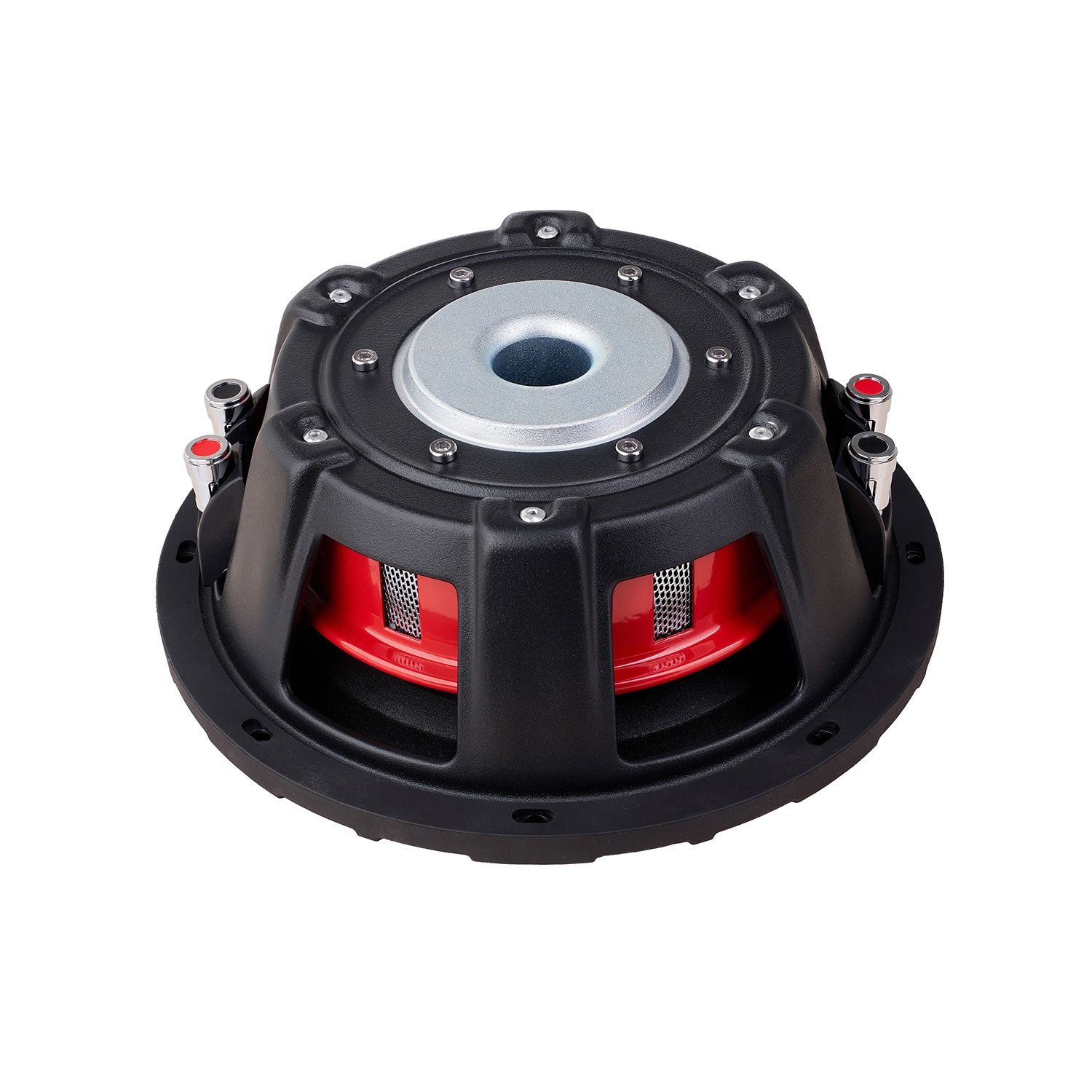 MB Quart DS2-204 8" Discus 4Ω DVC Shallow Mount Subwoofer – 500W Peak - magnet view