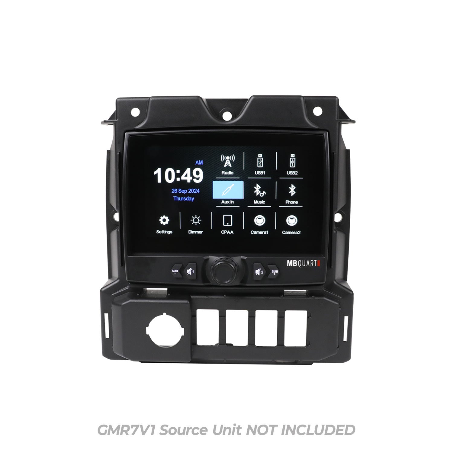 MBQS-RADM-1 Polaris Slingshot Tuned GMR-7V1 Source Unit Installation Kit - radio for slingshot install kit