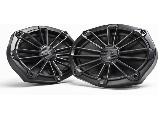 MB Quart NP1-169 6x9" Marine Speakers (Pair) – IP67 Waterproof, Titanium Tweeters, 70W RMS w/ Multi Grilles