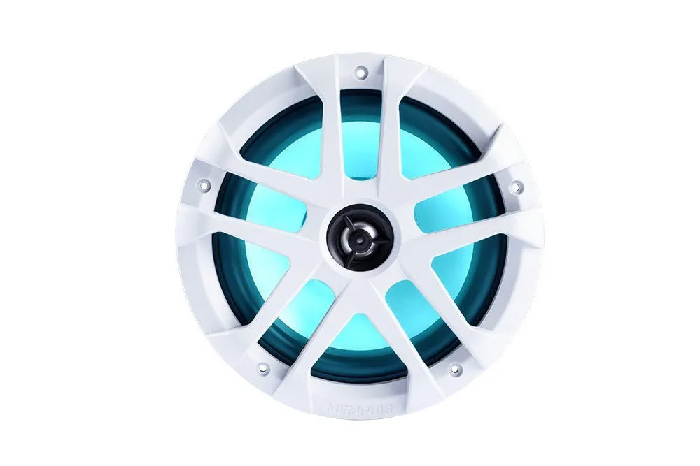 Memphis MXA80L Marine 8" Speaker 2-Way B&W Grilles with RGB LED