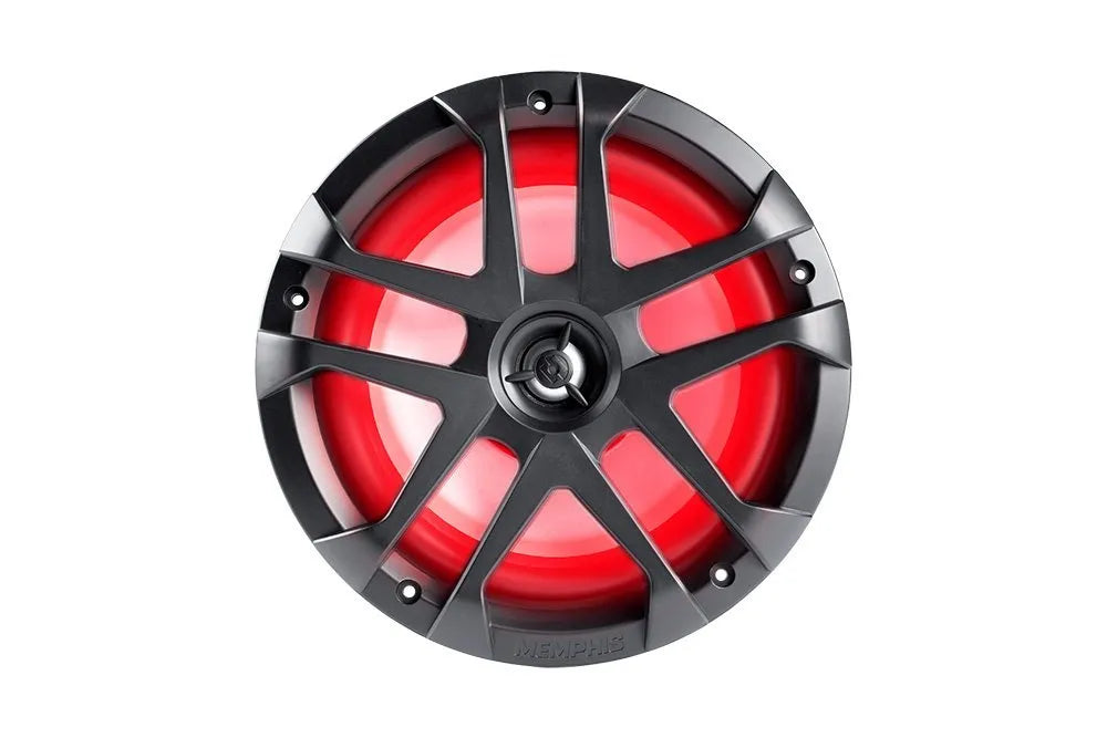 Memphis MXA80L Marine 8" Speaker 2-Way B&W Grilles with RGB LED