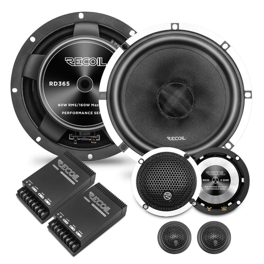 Recoil RD365 6.5" 3-Way Component Speakers – Echo Pro Car Audio - Recoil Component system