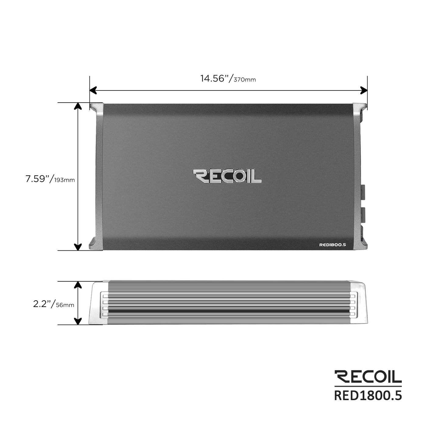 Recoil RED1800.5 1800W 5-Channel Class-D Car Amplifier – Mono 1Ω Stable - Recoil Amplifier Measurements