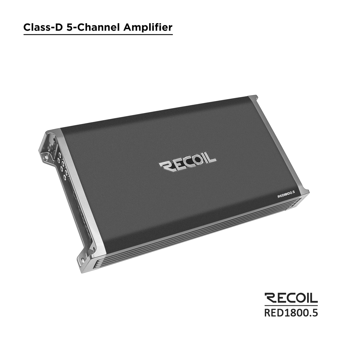 Recoil RED1800.5 1800W 5-Channel Class-D Car Amplifier – Mono 1Ω Stable - Recoil Amplifier