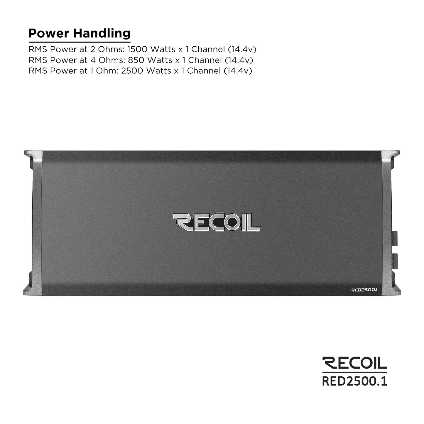 Recoil RED2500.1 5000W Class-D Mono-Block Subwoofer Amplifier – 1Ω Stable - Recoil Audio