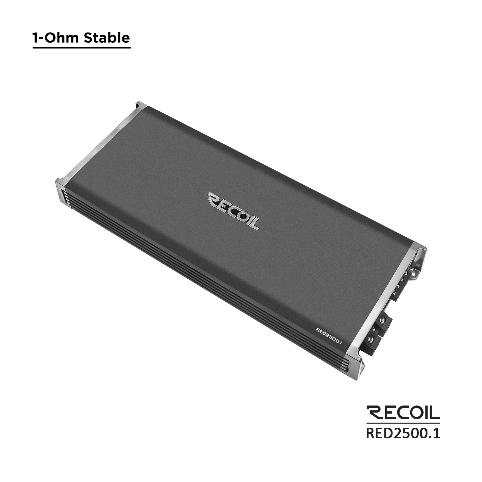 Recoil RED2500.1 5000W Class-D Mono-Block Subwoofer Amplifier – 1Ω Stable - Recoil Audio Amplifier