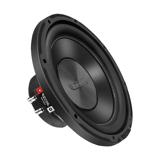 Recoil RW12D4 Echo 12" Car Subwoofer – 600W Peak, Dual 4 Ohm, 300W RMS - Recoil Subwoofer side view