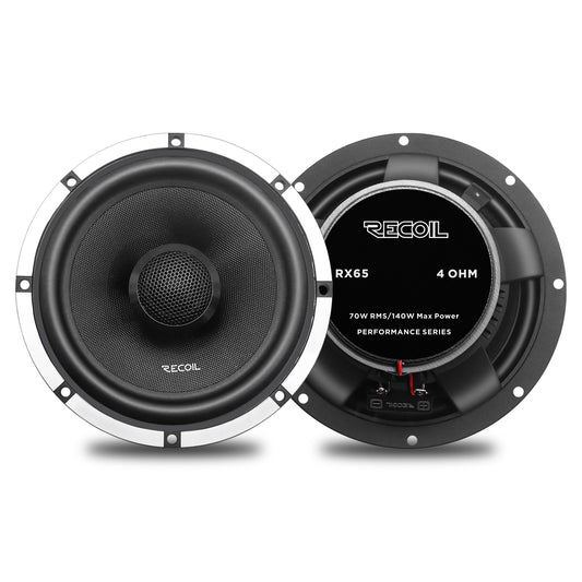 Recoil RX65 Echo Pro 6.5" 2-Way Coaxial Car Speakers – 140W Peak - Recoil 6.5" Speakers