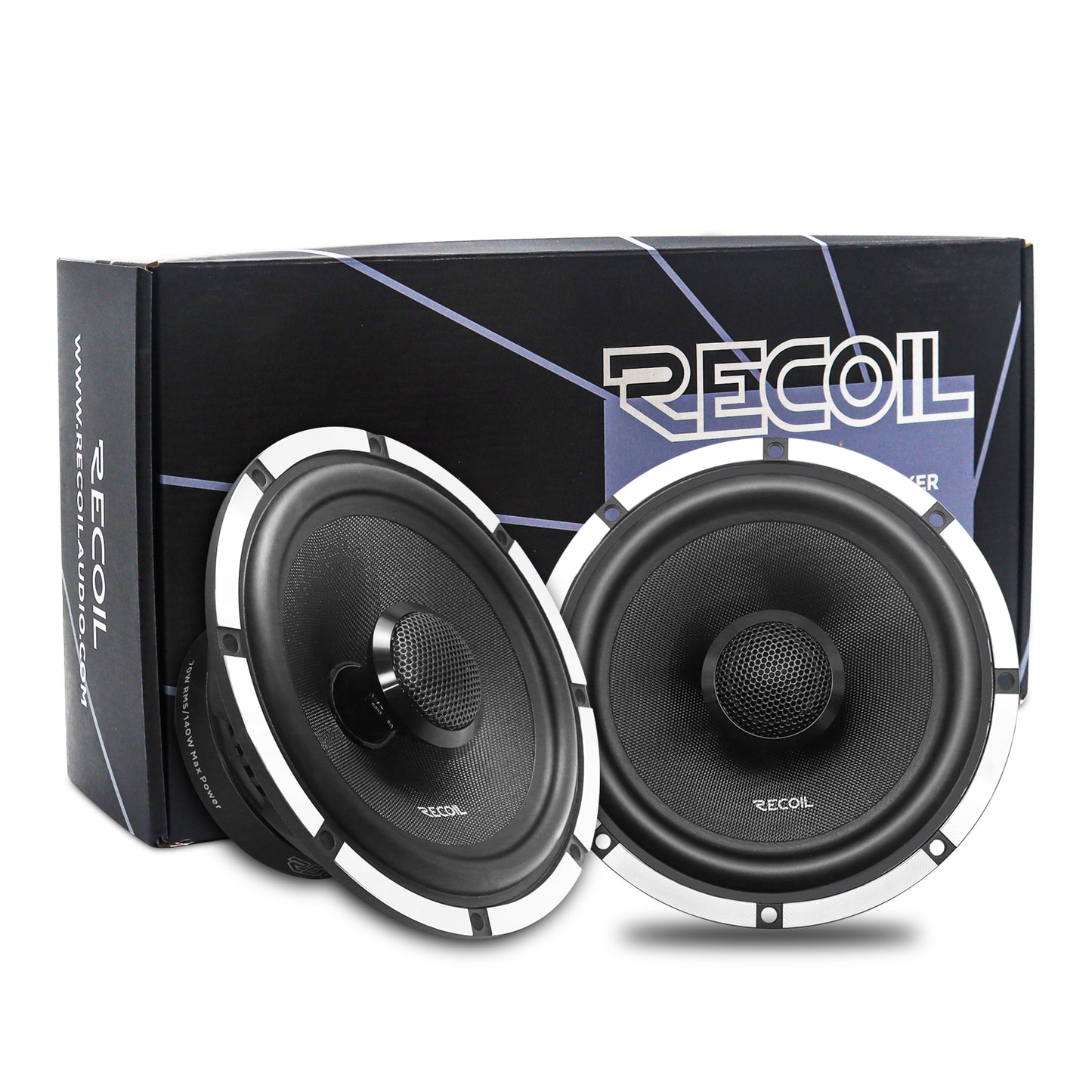 Recoil RX65 Echo Pro 6.5" 2-Way Coaxial Car Speakers – 140W Peak - Recoil 6.5" Speakers