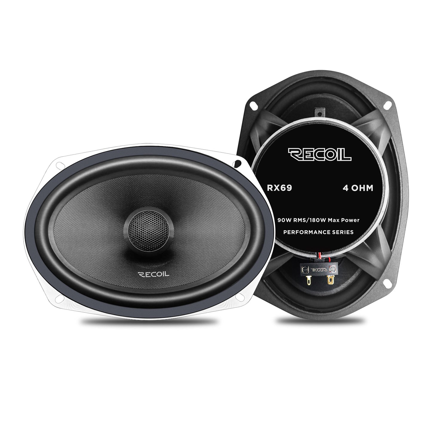 Recoil RX69 6x9" 2-Way Coaxial Car Speakers – 180W Peak Audio - Recoil Coaxial Speaker