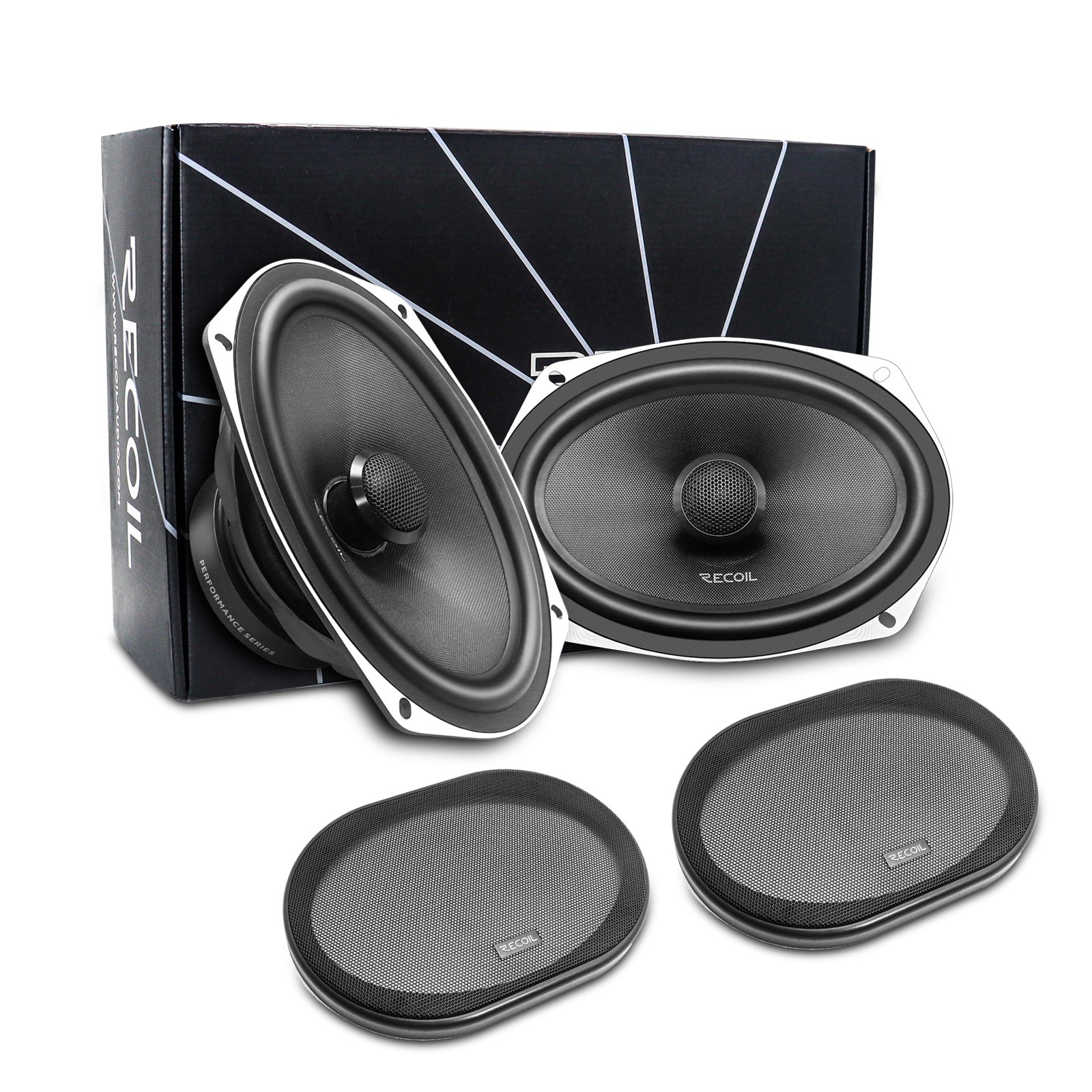 Recoil RX69 6x9" 2-Way Coaxial Car Speakers – 180W Peak Audio - Recoil Coaxial Speaker