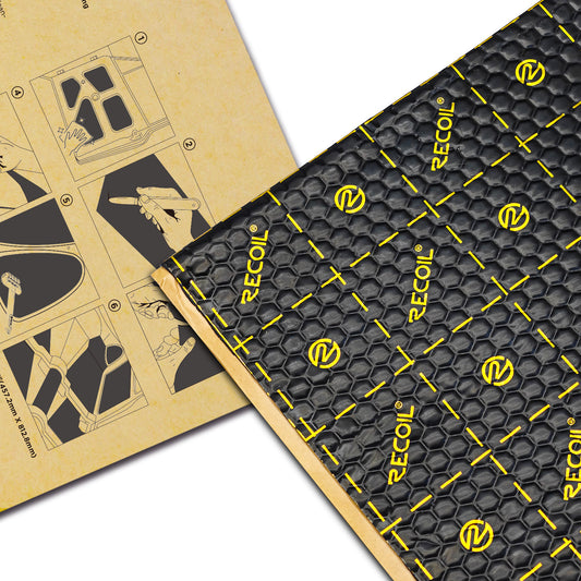 Recoil XLBK 9-Sheet Lightweight Sound Dampening Mats – 18″ x 32″