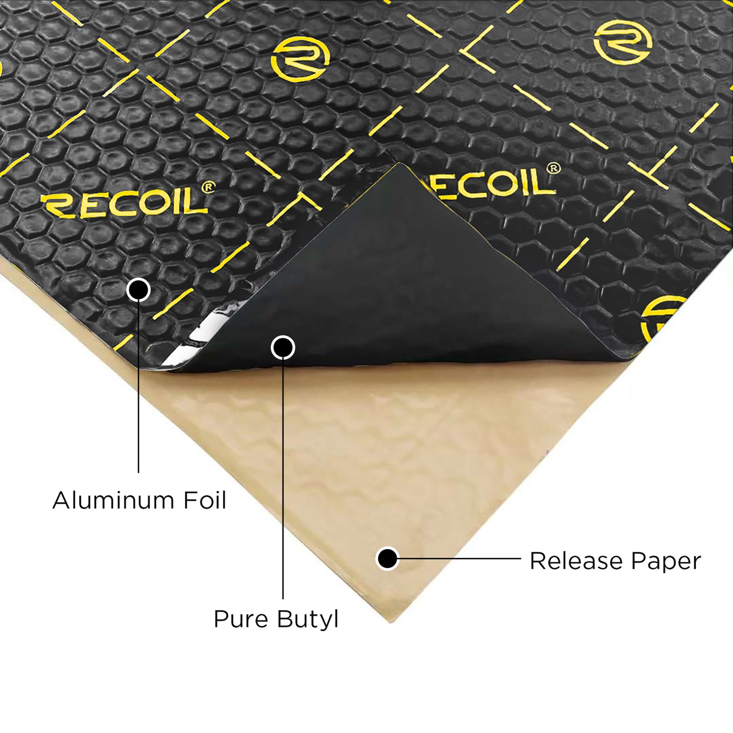 Recoil XLBK 9-Sheet Lightweight Sound Dampening Mats – 18″ x 32″