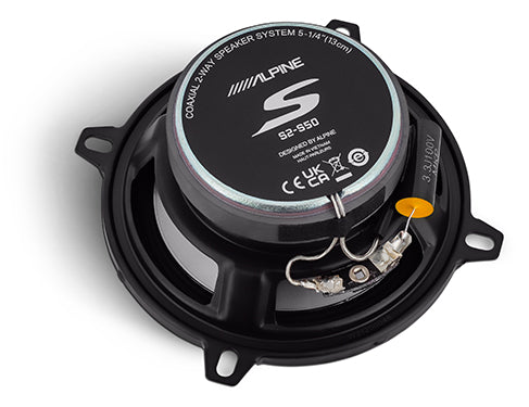 Alpine S2-S50 5.25" Hi-Res Coaxial Car Speakers – 55W RMS / 170W Peak - Alpine speaker magnet