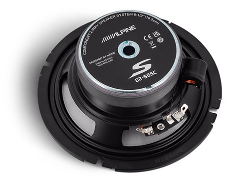 Alpine S2-S65C 6.5" Component Speakers – Hi-Res Audio Certified - Alpine 6.5" component speakers - magnet view