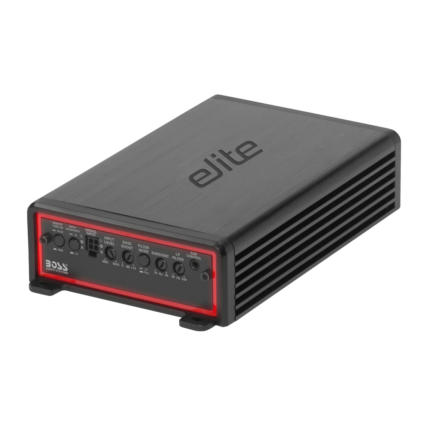 Elite BE600.1D 600W RMS Mono Class D Amplifier with Remote Subwoofer Level Control and LED Illuminated End Panels
