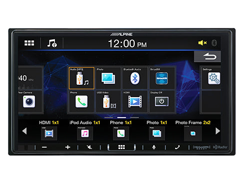 Alpine iLX-407 7" Shallow-Mount Double-DIN Receiver with Apple CarPlay & Android Auto Alpine head unit
