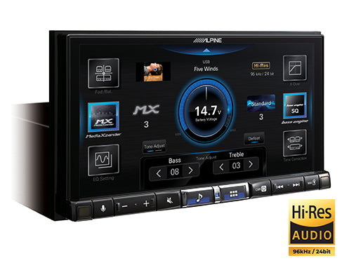 Alpine iLX-507 7" HD Double-DIN Receiver – Wireless CarPlay & Android Auto Alpine car radio