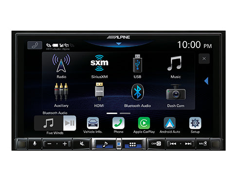 Alpine iLX-507 7" HD Double-DIN Receiver – Wireless CarPlay & Android Auto Alpine head unit