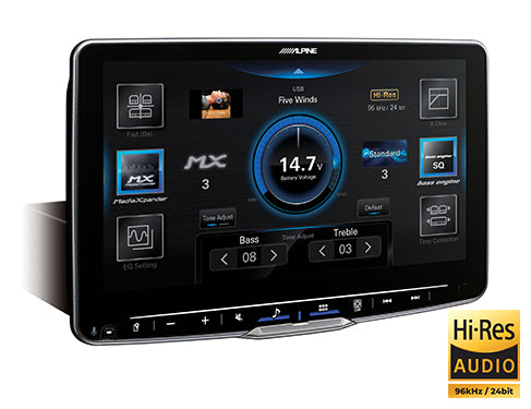 Alpine iLX-F509 9" Floating HD Touchscreen Receiver – Wireless CarPlay & Android Auto