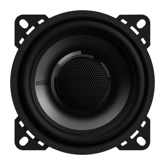 Elite BE452C 4.5" 2- Way Coaxial System, Rubber Surround, Paper Cone, Stamped Steel Basket, 1.1" (28 mm) Tweeter, Power Handling: 25W RMS