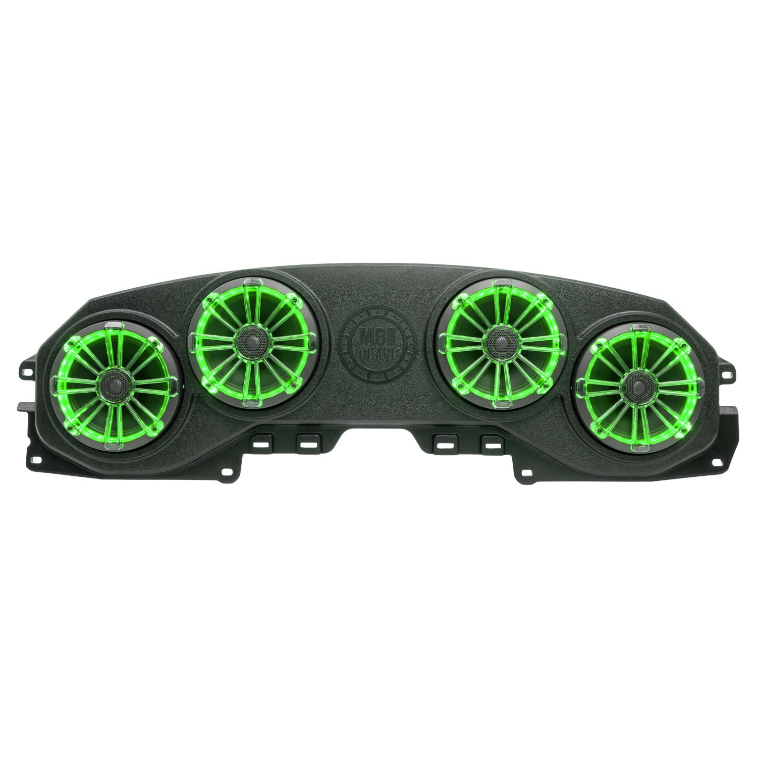 MBQJ-48CRGB Jeep® Wrangler (JL) / Gladiator (JT) Tuned Rear Soundbar with 8 Inch Coaxial Speakers, Enclosure - Green LED Lighting