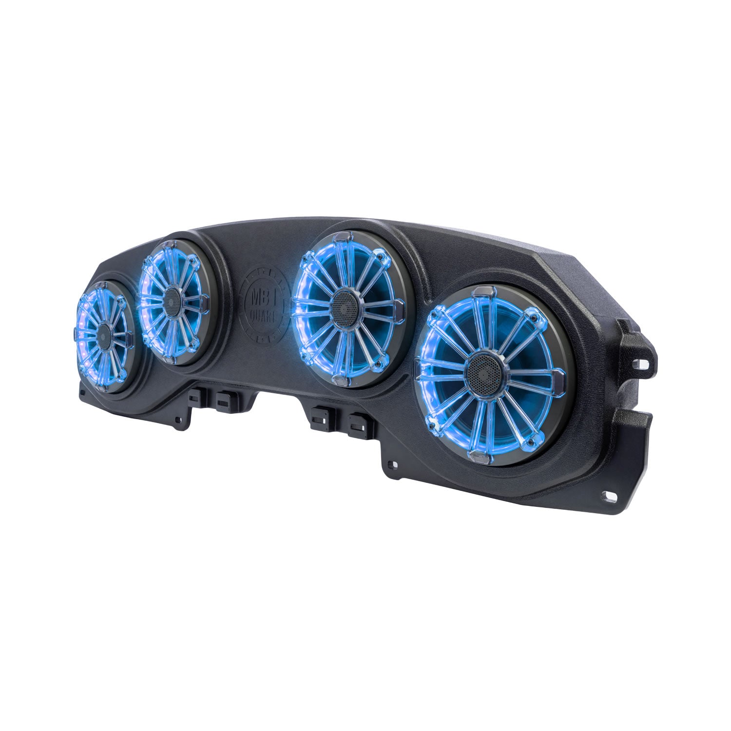 MBQJ-48CRGB Jeep® Wrangler (JL) / Gladiator (JT) Tuned Rear Soundbar with 8 Inch Coaxial Speakers, Enclosure - Blue LED Lighting