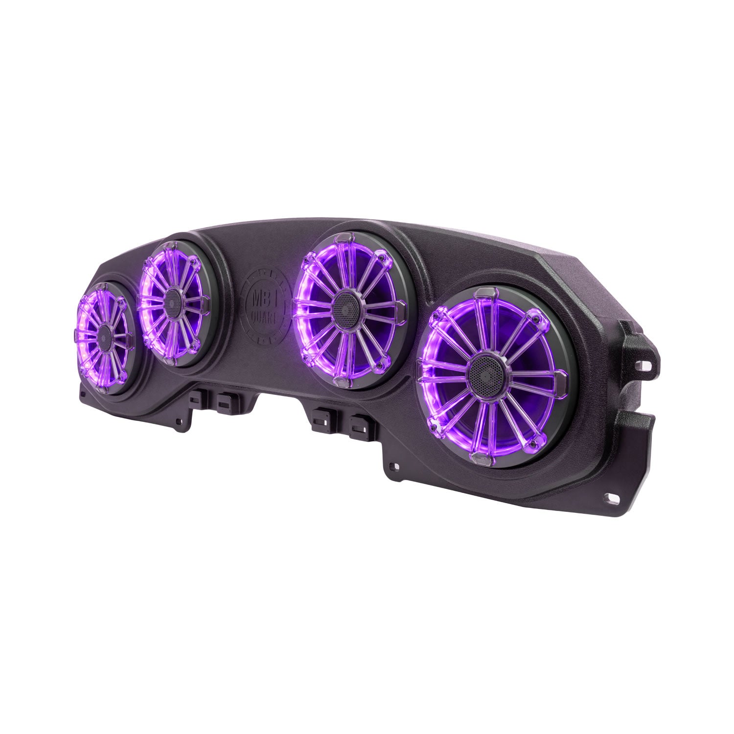 MBQJ-48CRGB Jeep® Wrangler (JL) / Gladiator (JT) Tuned Rear Soundbar with 8 Inch Coaxial Speakers, Enclosure - Purple LED Lighting