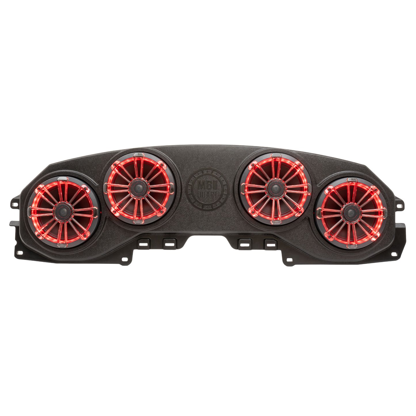 MBQJ-48CRGB Jeep® Wrangler (JL) / Gladiator (JT) Tuned Rear Soundbar with 8 Inch Coaxial Speakers, Enclosure - Red LED Lighting
